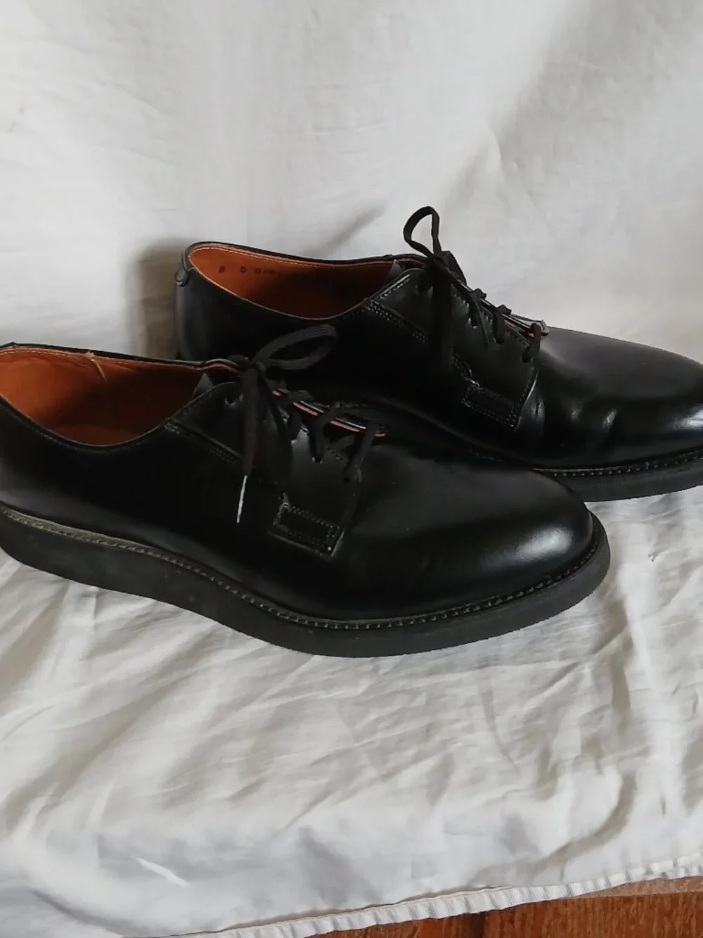 Vintage Red Wing Black Oxford Dress Shoes Postman 101s Mens 8B 1980s